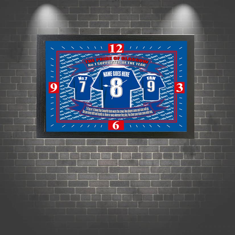 Glasgow The Teddy Bears Personalised Football Shirt Clock Gift Present