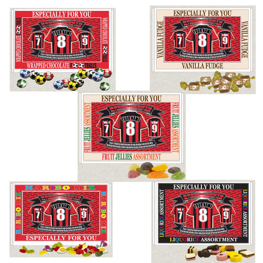 Bournemouth Personalised Football Shirt Gift Boxed Sweets