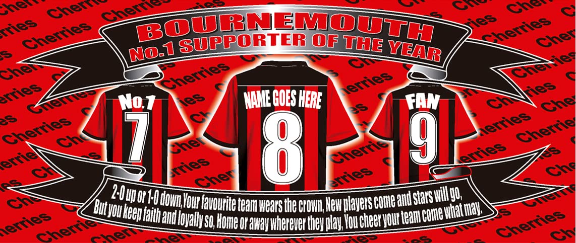 Bournemouth Football Shirt Personalised Ceramic Money Box Gift