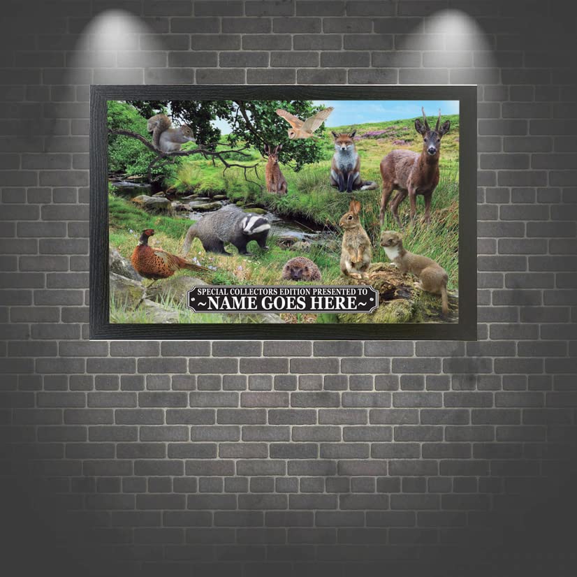 British Countryside Wildlife Animals Personalised Framed Wall Hanging Picture Gift