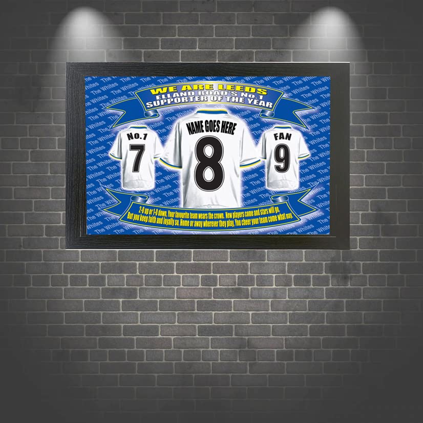 Leeds U Personalised Football Shirt Picture Gift