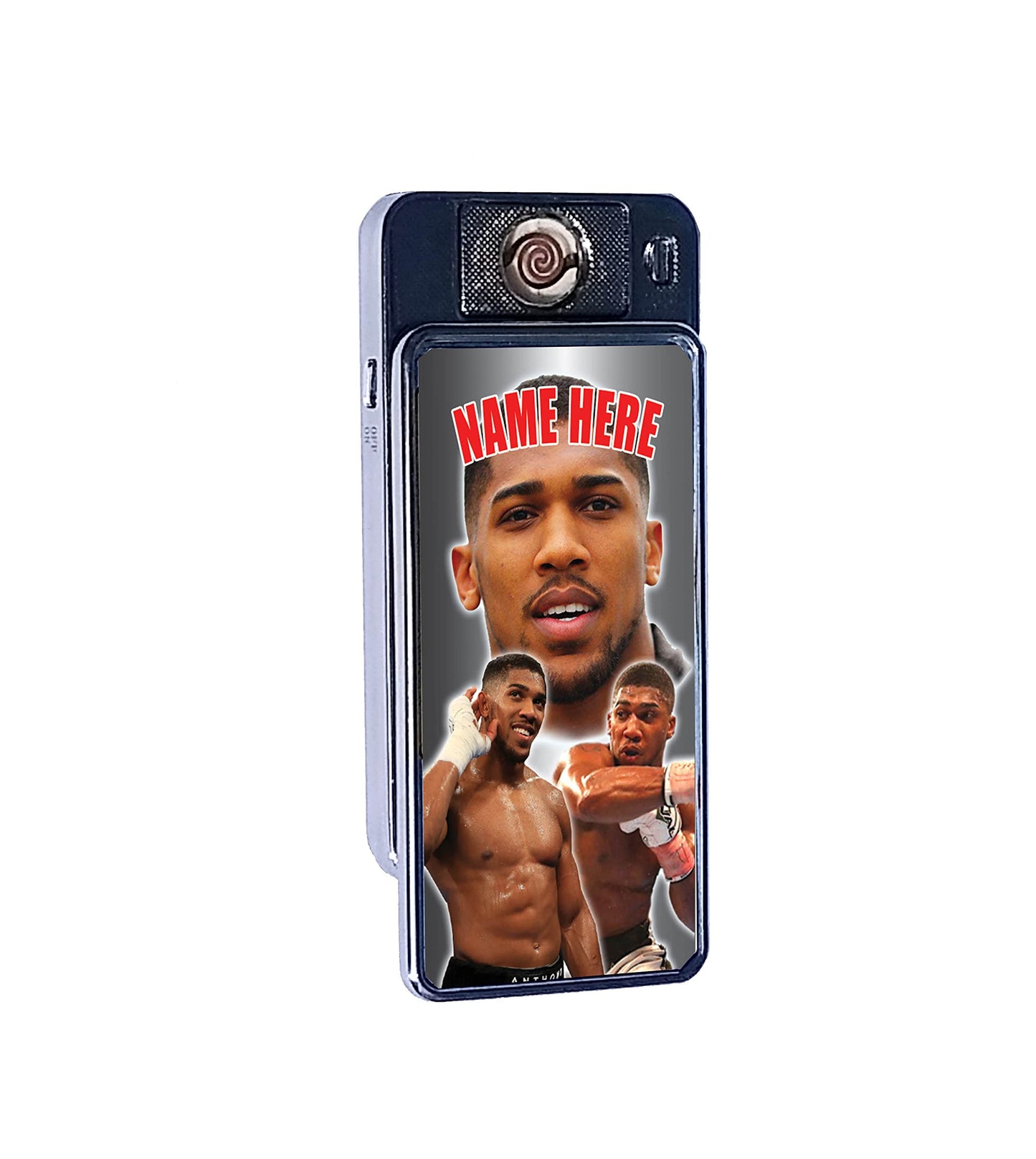 Anthony Personalised Icon Rechargeable Gift Boxed Silver Metal USB Lighter Boxing Champion