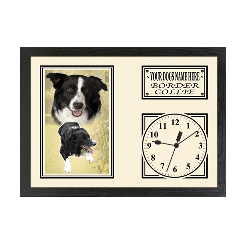 Border Collie Personalised Dog Breed Gift Clock