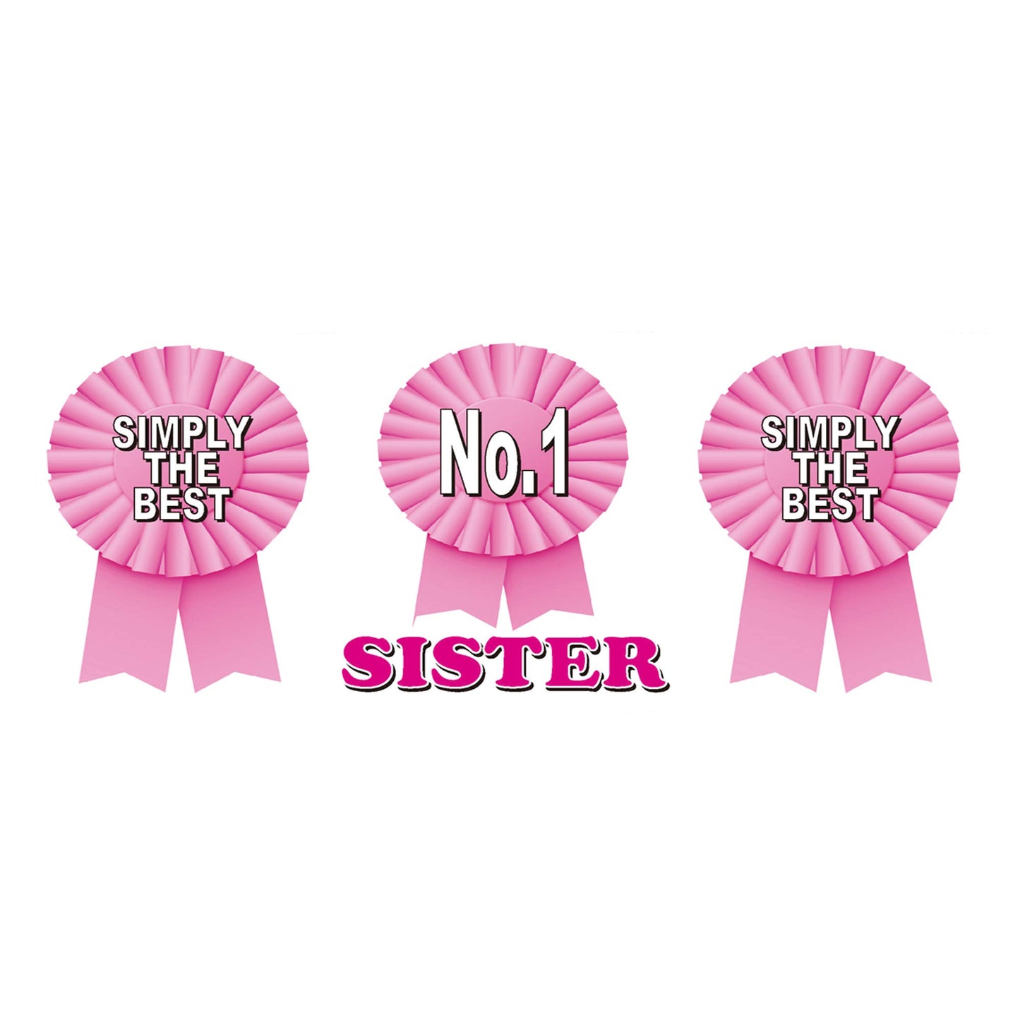 Simply The Best Sister Ceramic Rosette Gift Mug