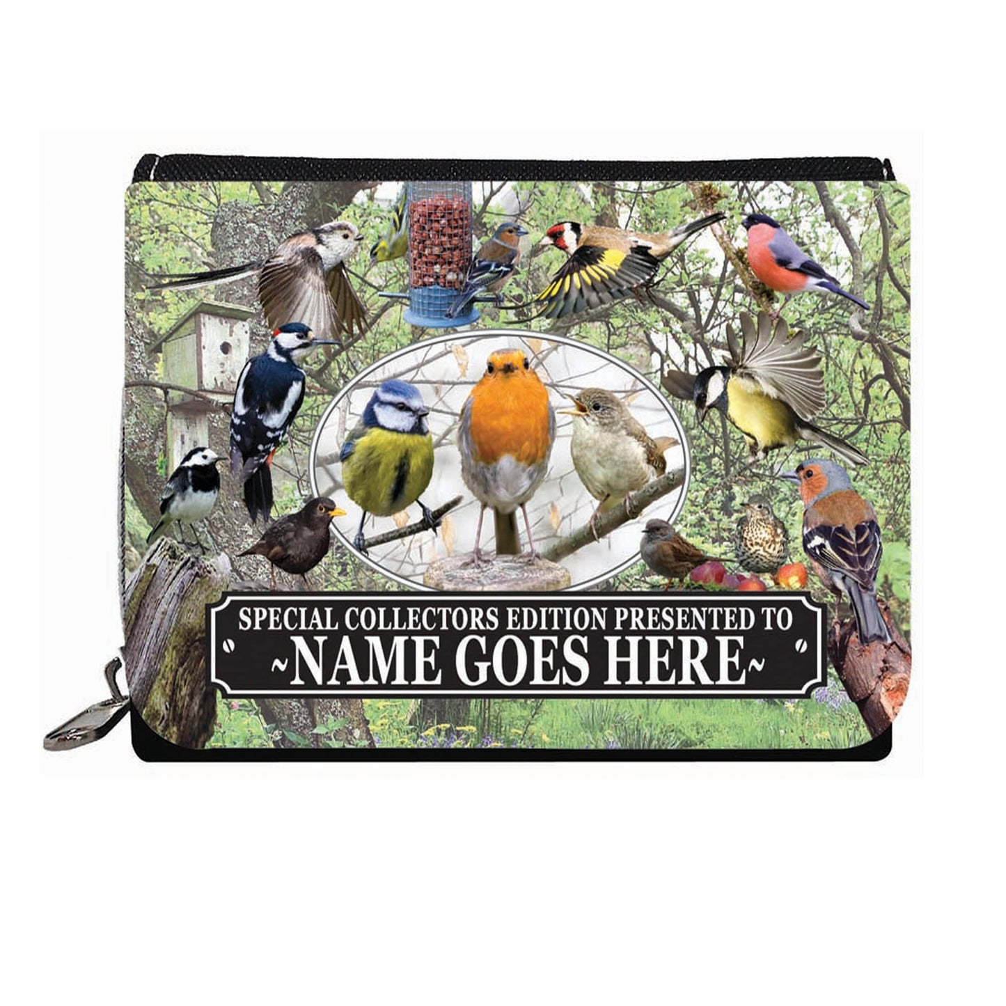 British Garden Birds Personalised Purse Gift