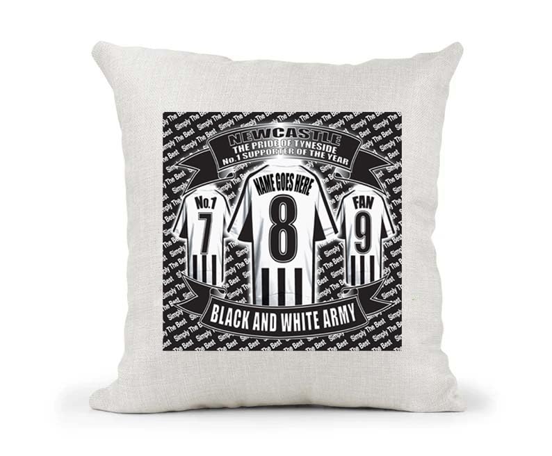 Newcastle Personalised Football Cushion Cover Gift