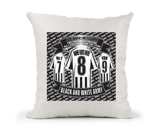 Newcastle Personalised Football Cushion Cover Gift