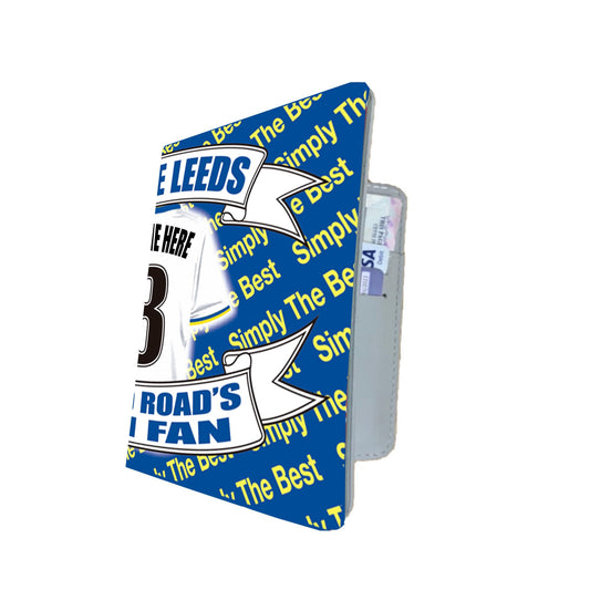 Leeds Personalised Football Team Shirt Travel Passport Holder Case Gift Present