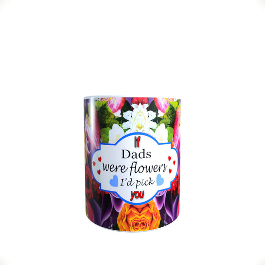If You were A Flower I’d Pick You Family and Friends Blue & Red Hearts Floral Bouquet Mug Gift