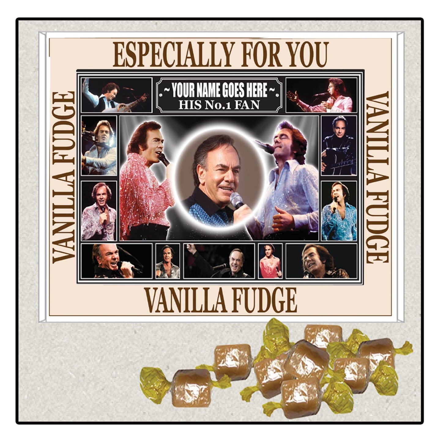 Diamond The-Jazz-Singer Celebrity Singer Icon Personalised Boxed Sweets Gift Present Neil Choice of Sweets