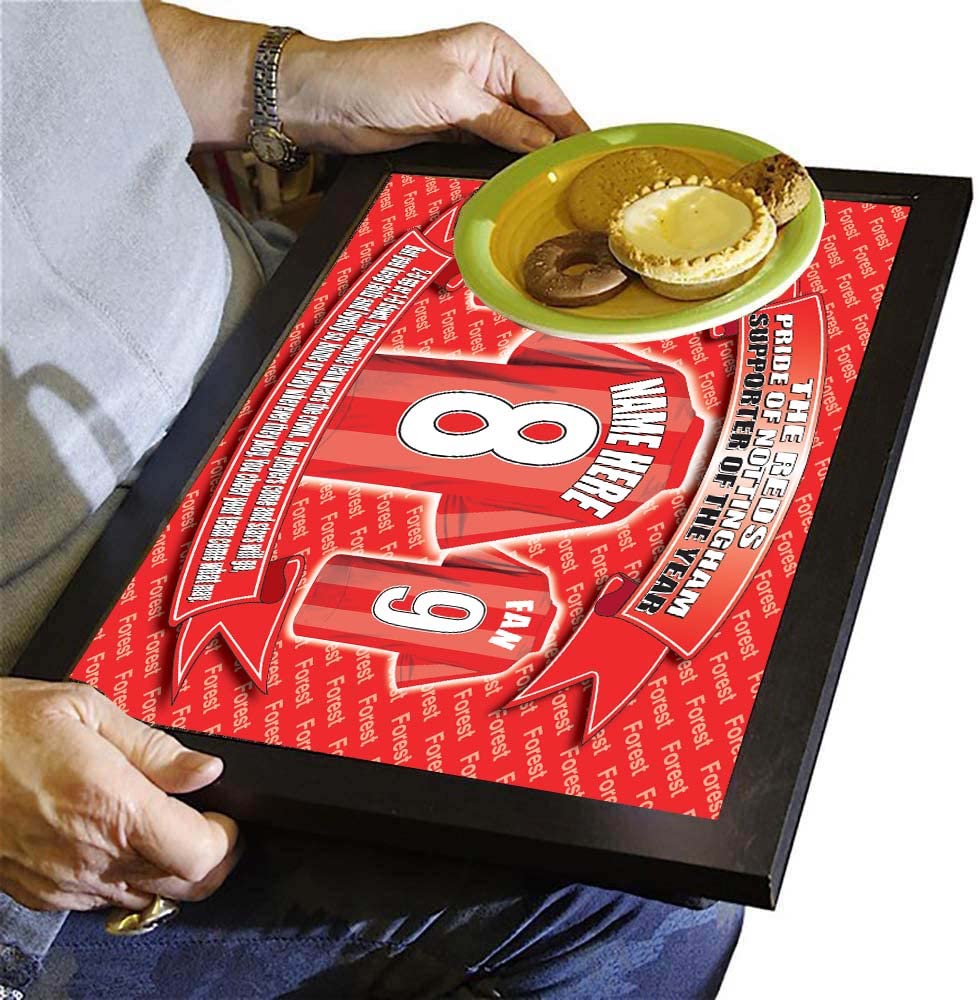 Notts Forest Personalised Football Shirt Lap Tray Gift