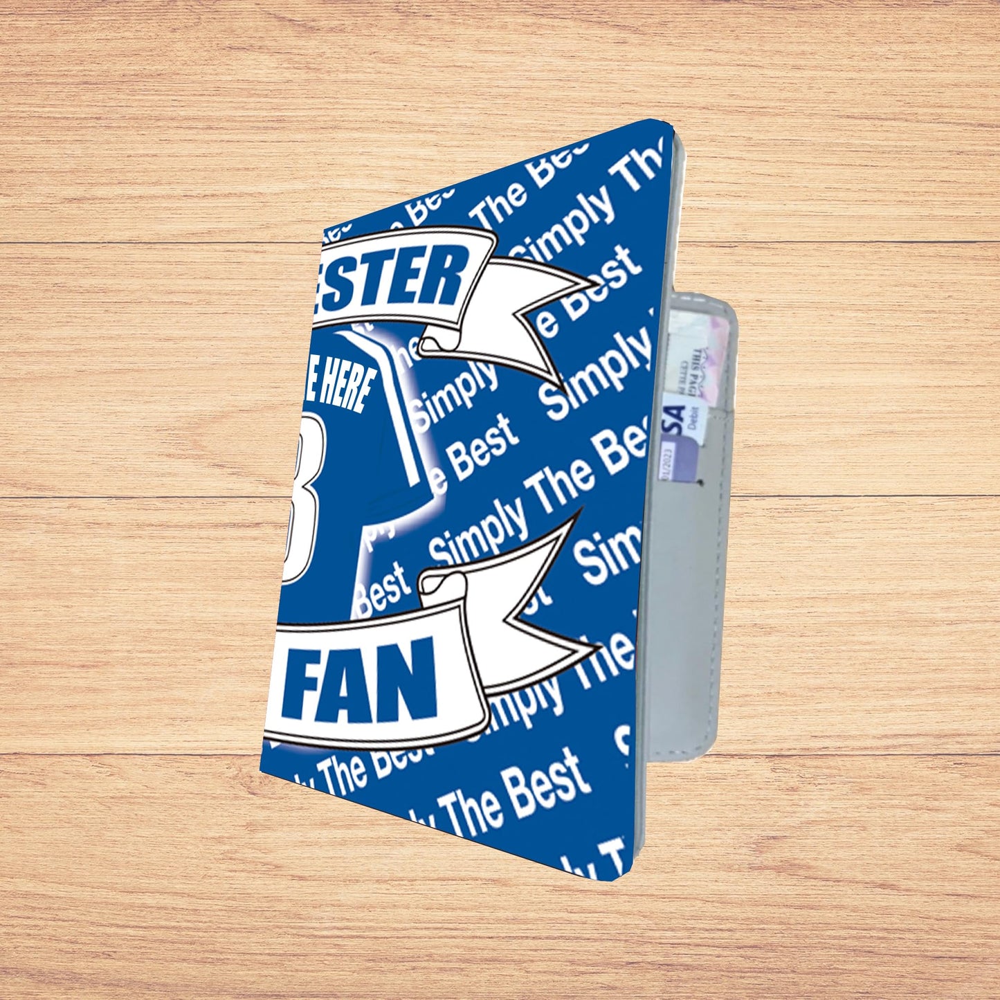 Leicester Football Team Shirt Personalised Travel Passport Holder Case Gift Present