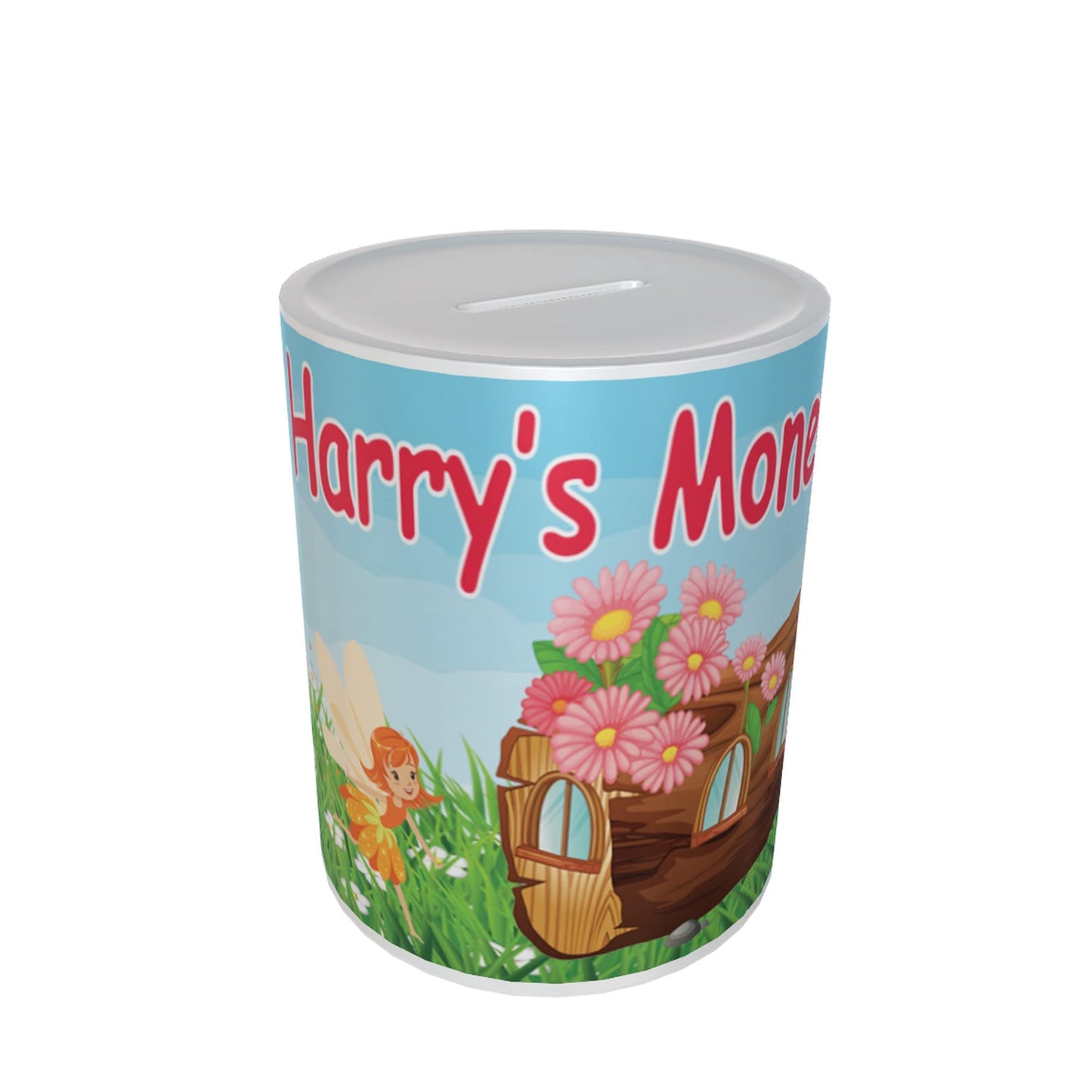 Personalised Kids Fairy Design Ceramic Piggy Bank Money Box Gift