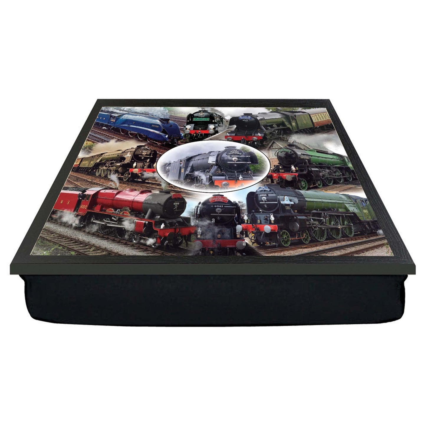 Classic Steam Locomotive Train Lap Tray Present Gift, Multicolour, M, (CSLT_LT_NP)