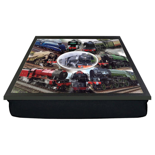 Classic Steam Locomotive Train Lap Tray Present Gift, Multicolour, M, (CSLT_LT_NP)
