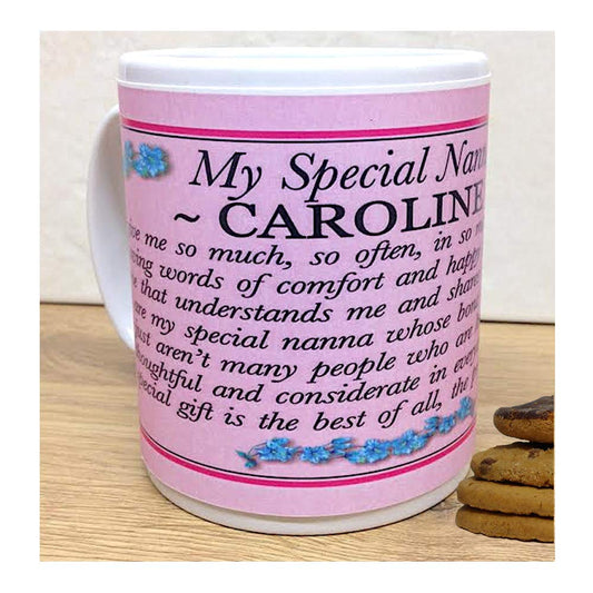 My Special Nanna Personalised Poem Verse Gift Mug