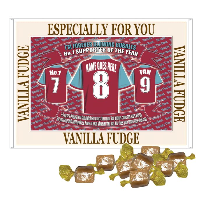 West H Utd Football Shirt Personalised Gift Boxed Sweets