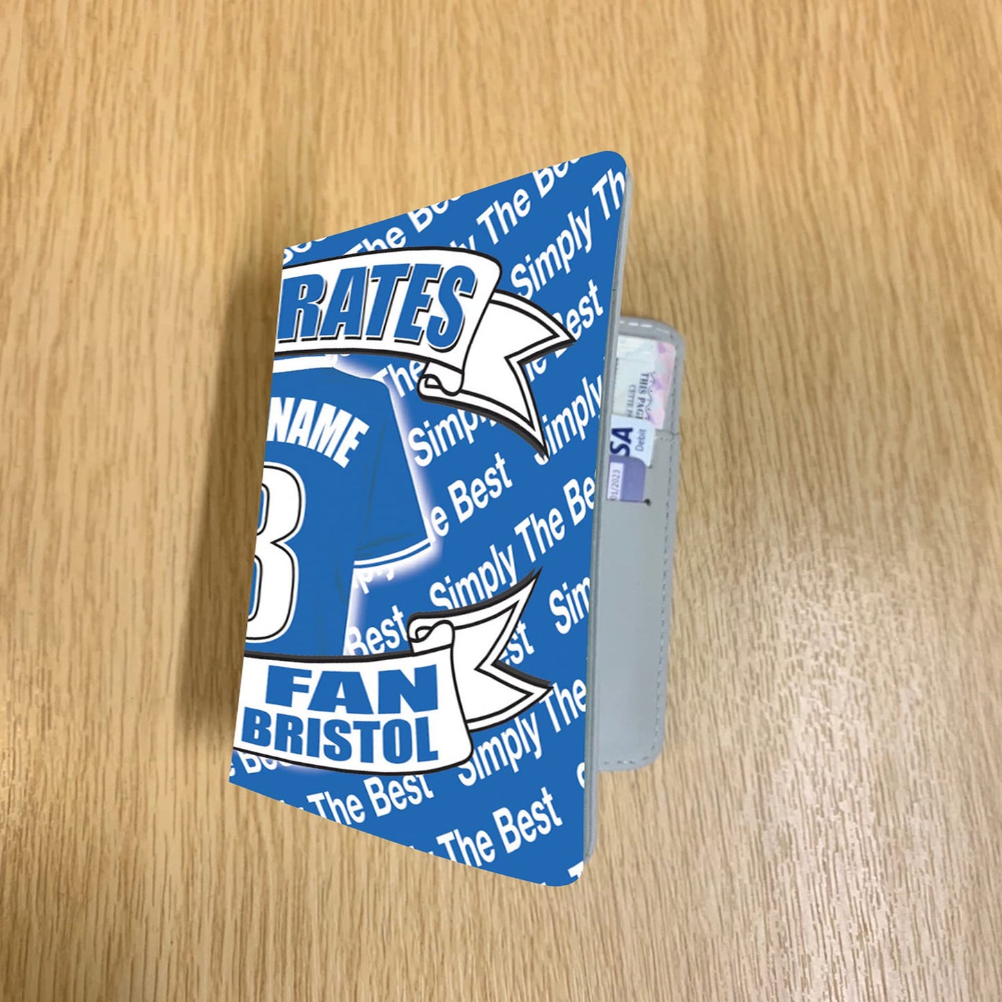 Bristol R (The Pirates) Personalised Football Team Shirt Personalised Travel Passport Holder Case Gift Present