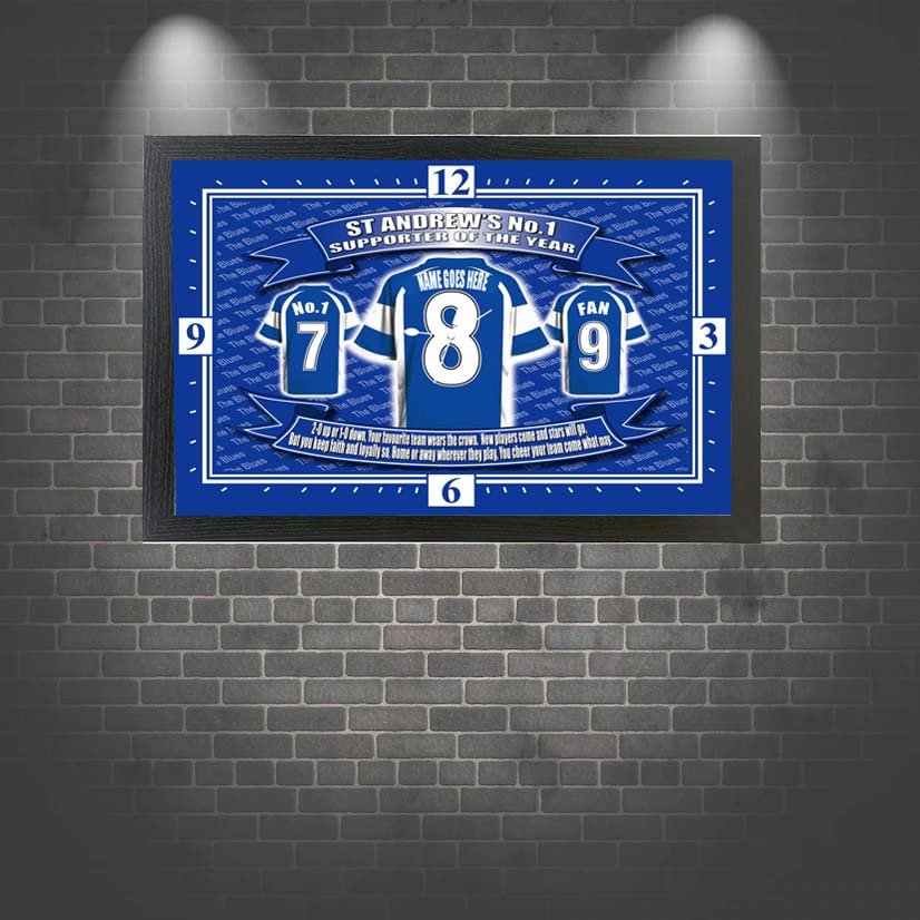 Birmingham Football Shirt Personalised Clock Gift Present