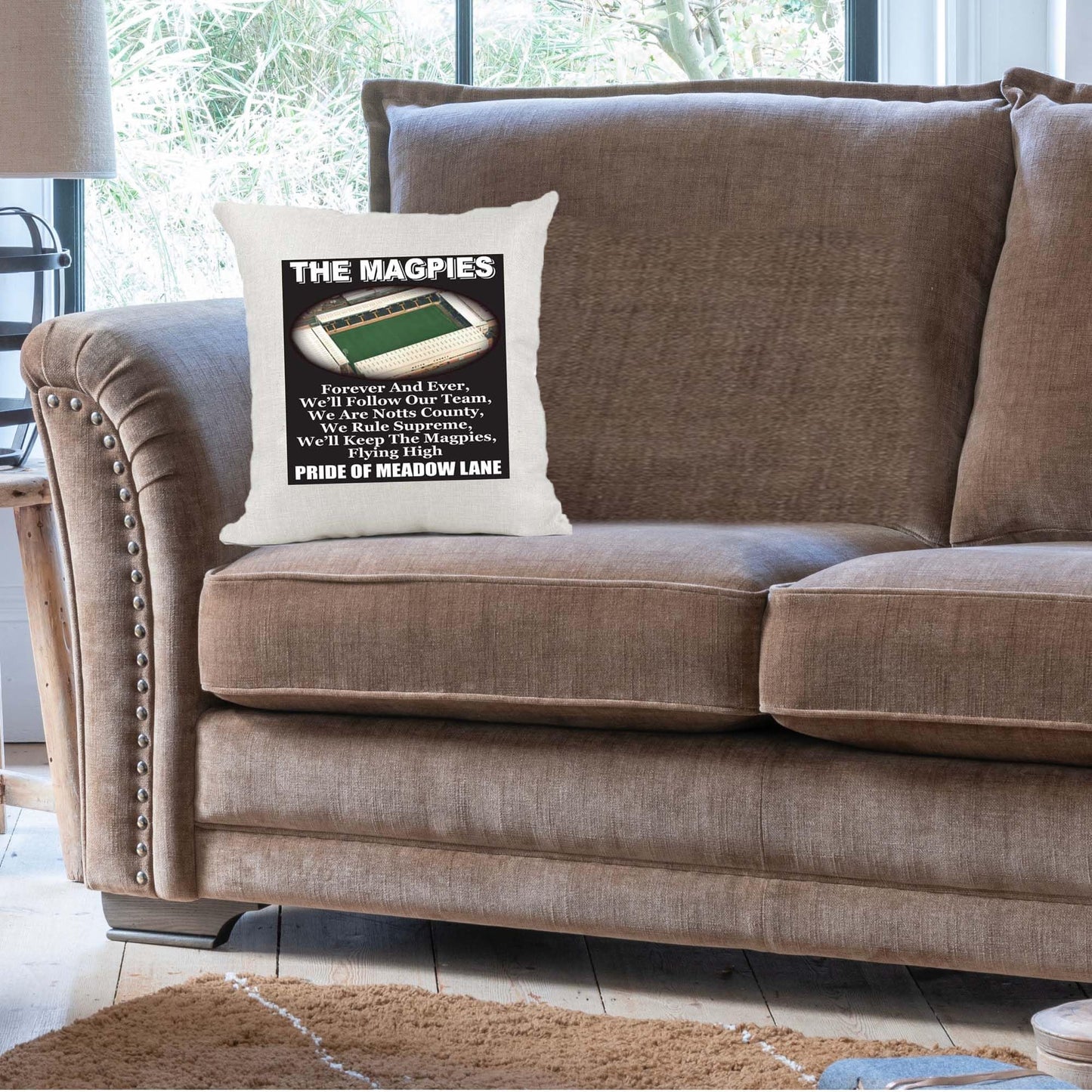 Nottingham County Football Anthem Song Chant Cushion Cover Gift