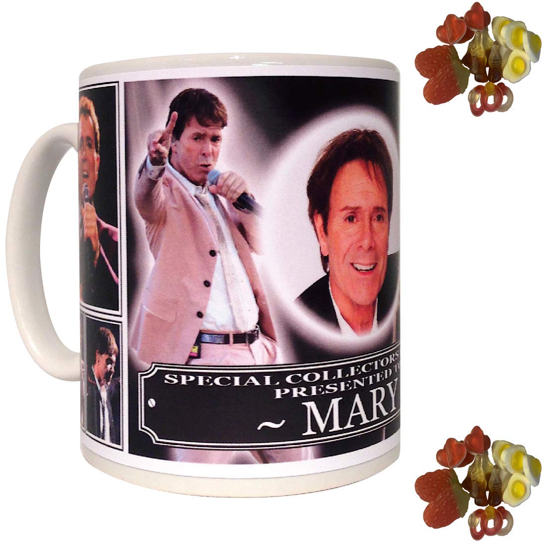 Cliff Richard Personalised Icon Gift Mug with Sweets