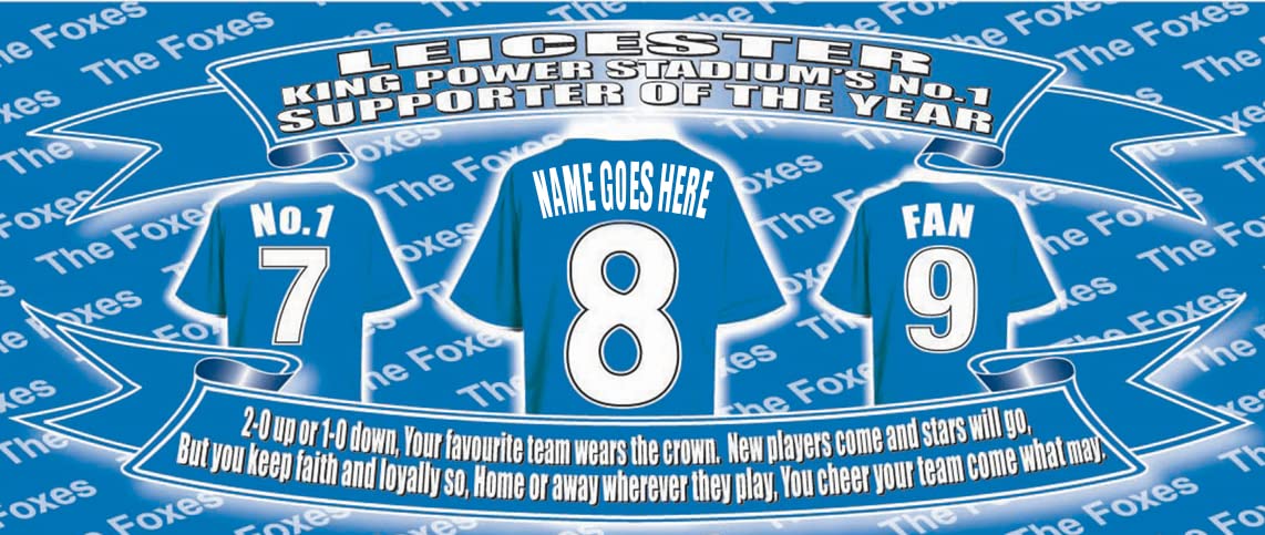 Leicester Football Team Shirt Personalised Mug Gift with Chocolate Footballs