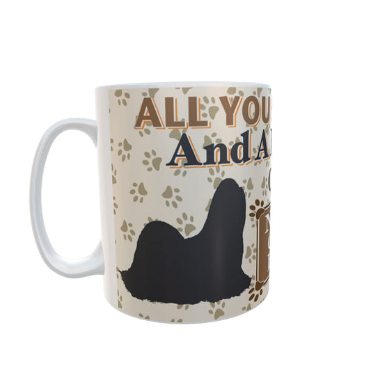 All You Need is Love and a Lhasa Apso Dog Personalised Mug Gift