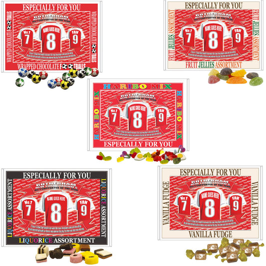 Rotherham Football Shirt Personalised Gift Boxed Sweets Variety
