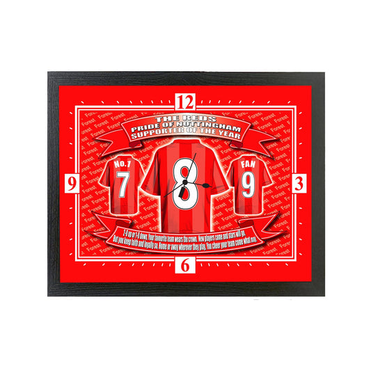 Notts Forest Football Shirt Clock Gift Present