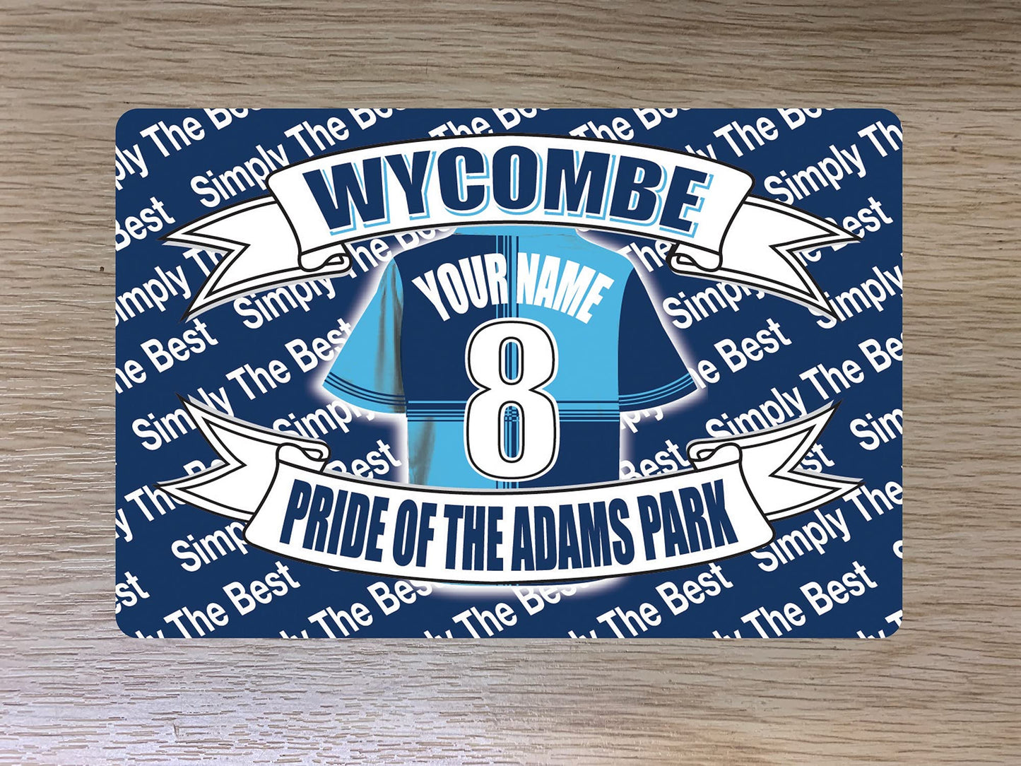 Wycombe Football Shirt Personalised Travel Passport Holder Case Gift Present