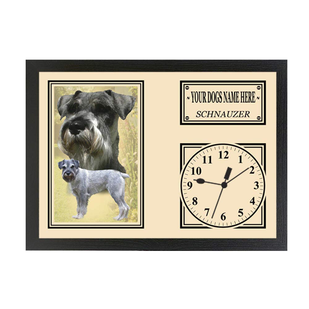 Schnauzer Personalised Dog Breed Gift Clock