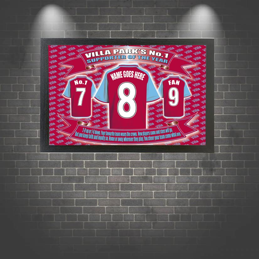 The Villa Personalised Football Shirt Picture Team-Aston Gift
