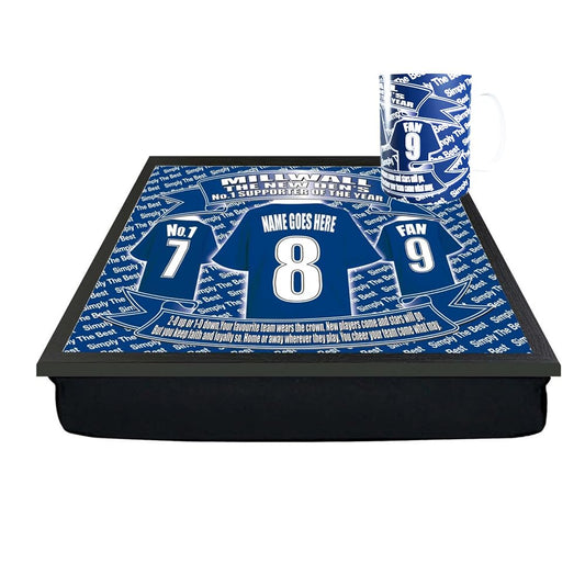 Mill(wall) Personalised Football Shirt Lap Tray And Mug Gift Set