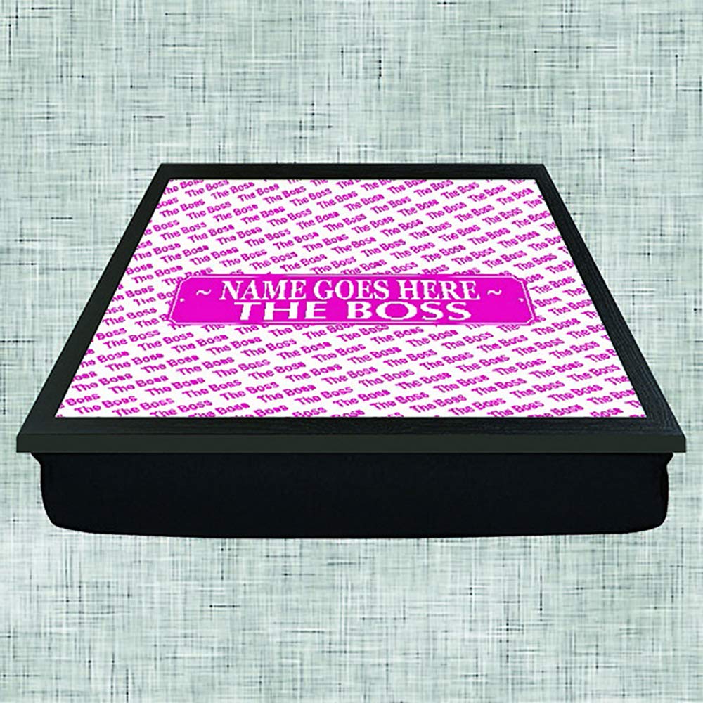 The Boss Female Pink Personalised lap tray gift