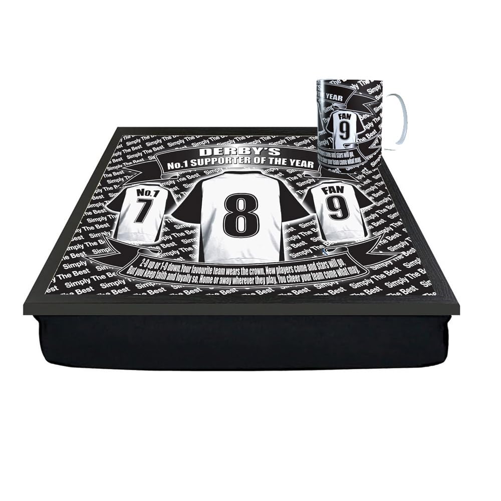 Derby Football Shirt Lap Tray And Mug Gift Set