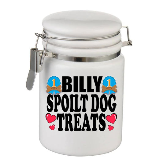 Spoilt Dog Treats Personalised Dog Storage Jar Gift