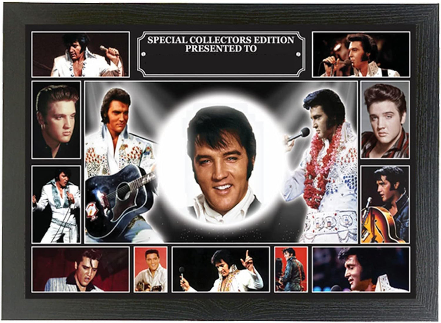 Presley King of Rock n Roll Music Icon Personalised Framed Wall Hanging Picture Gift