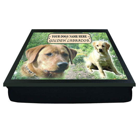 Golden Labrador Personalised Dog Breed Gift Lap Tray