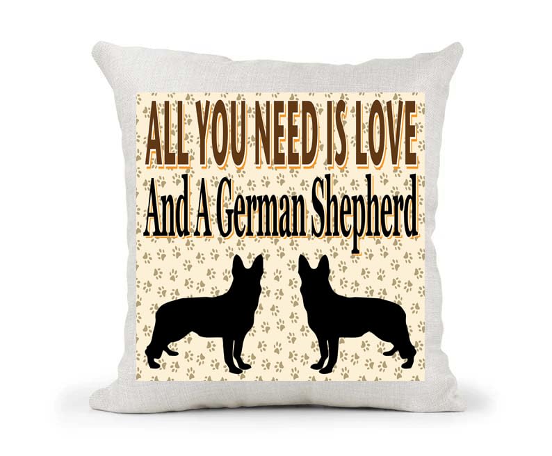 All You Need Is Love And A German Shepherd Country Canvas Cushion Cover Gift