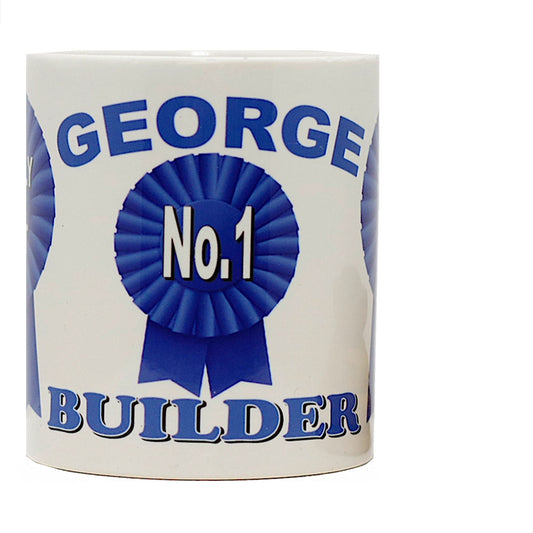 Simply The Best No.1 Any Name & Profession (Male) Personalised Ceramic Rosette Gift Mug