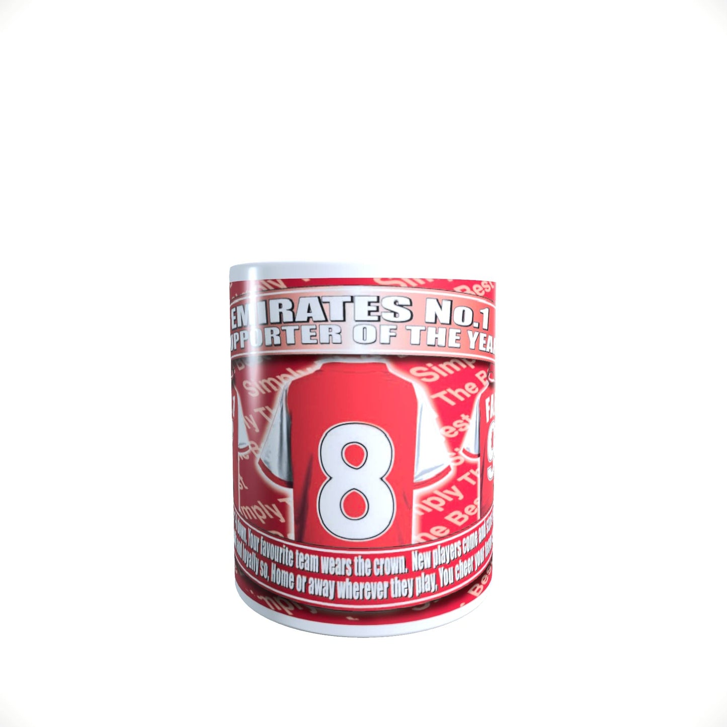 The Gooners Football Team Shirt Mug Gift with Chocolate Footballs