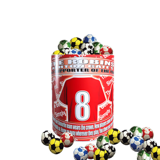 Bristol City Football Team Shirt Mug Gift with Chocolate Footballs