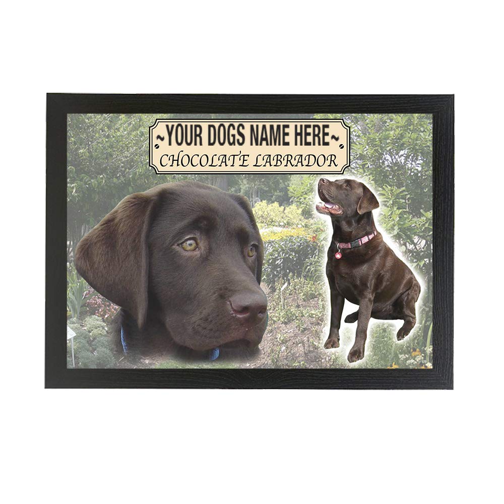 Chocolate Labrador Personalised Dog Breed Gift Lap Tray