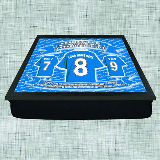 Leicester Football Shirt Personalised Lap Tray Gift
