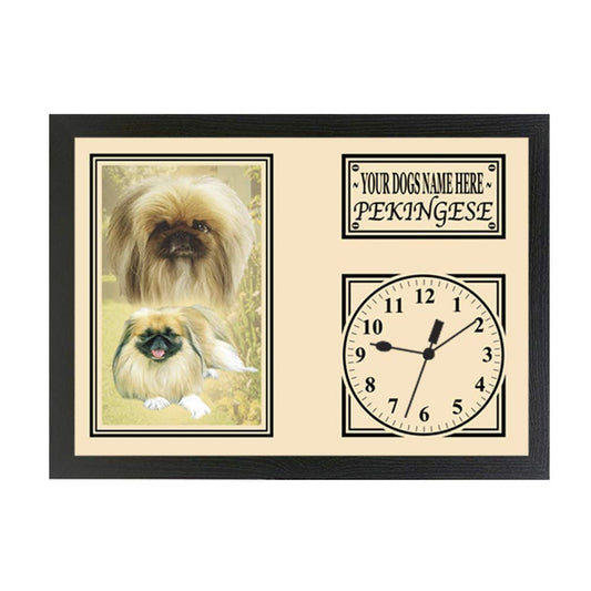 Pekingese Personalised Dog Breed Gift Clock