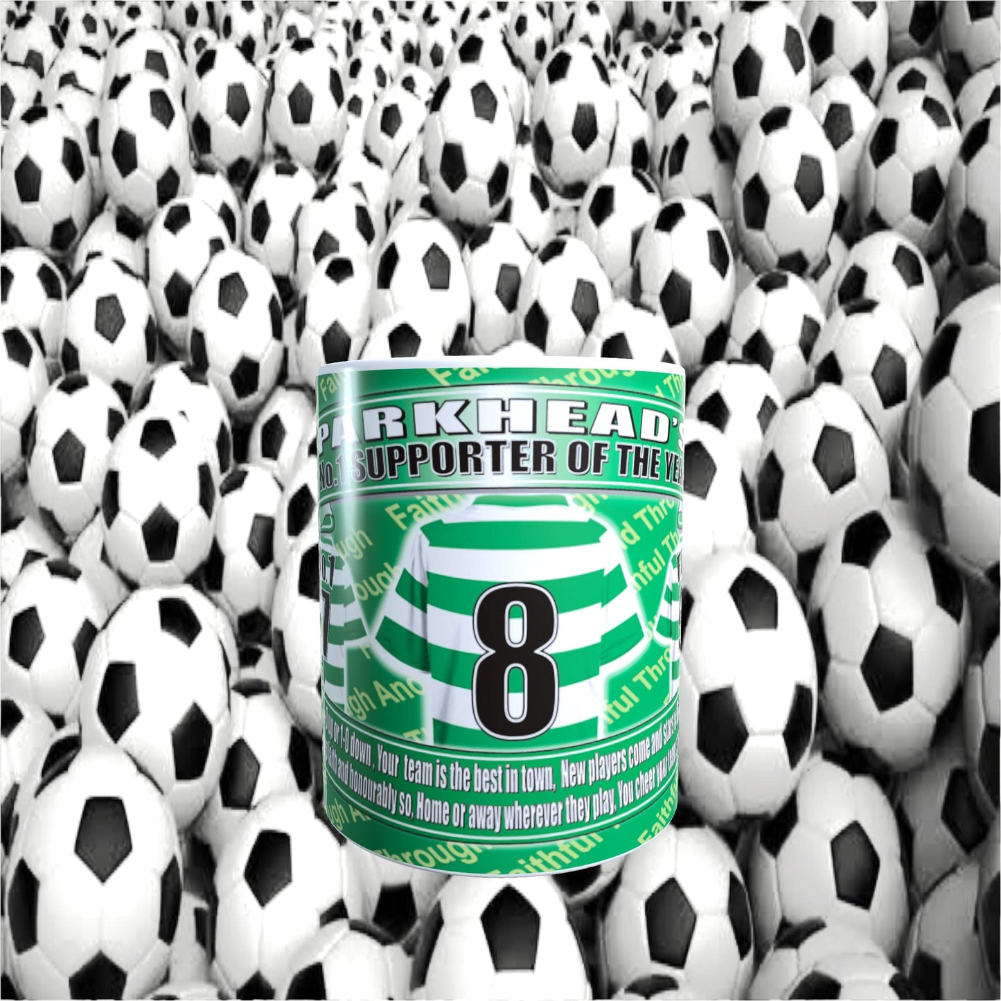 The Celts Football Team Shirt Mug Gift with Chocolate Footballs