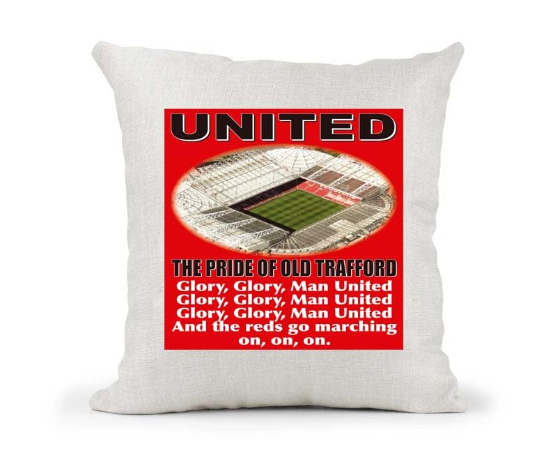 Manchester Reds Football Anthem Song Chant Cushion Cover Gift