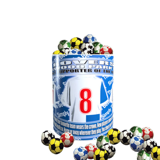 Blackburn Football Team Shirt Mug Gift with Chocolate Footballs
