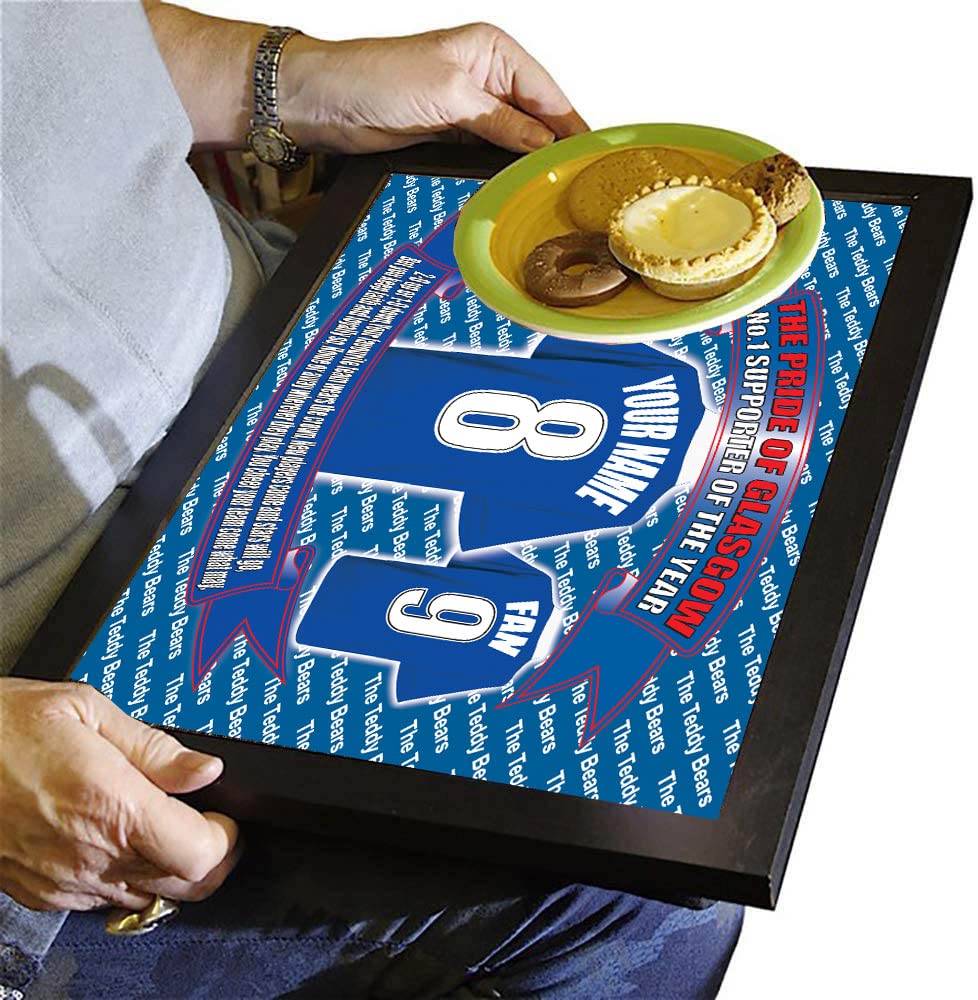 Glasgow The Teddy Bears Personalised Football Shirt Lap Tray Gift
