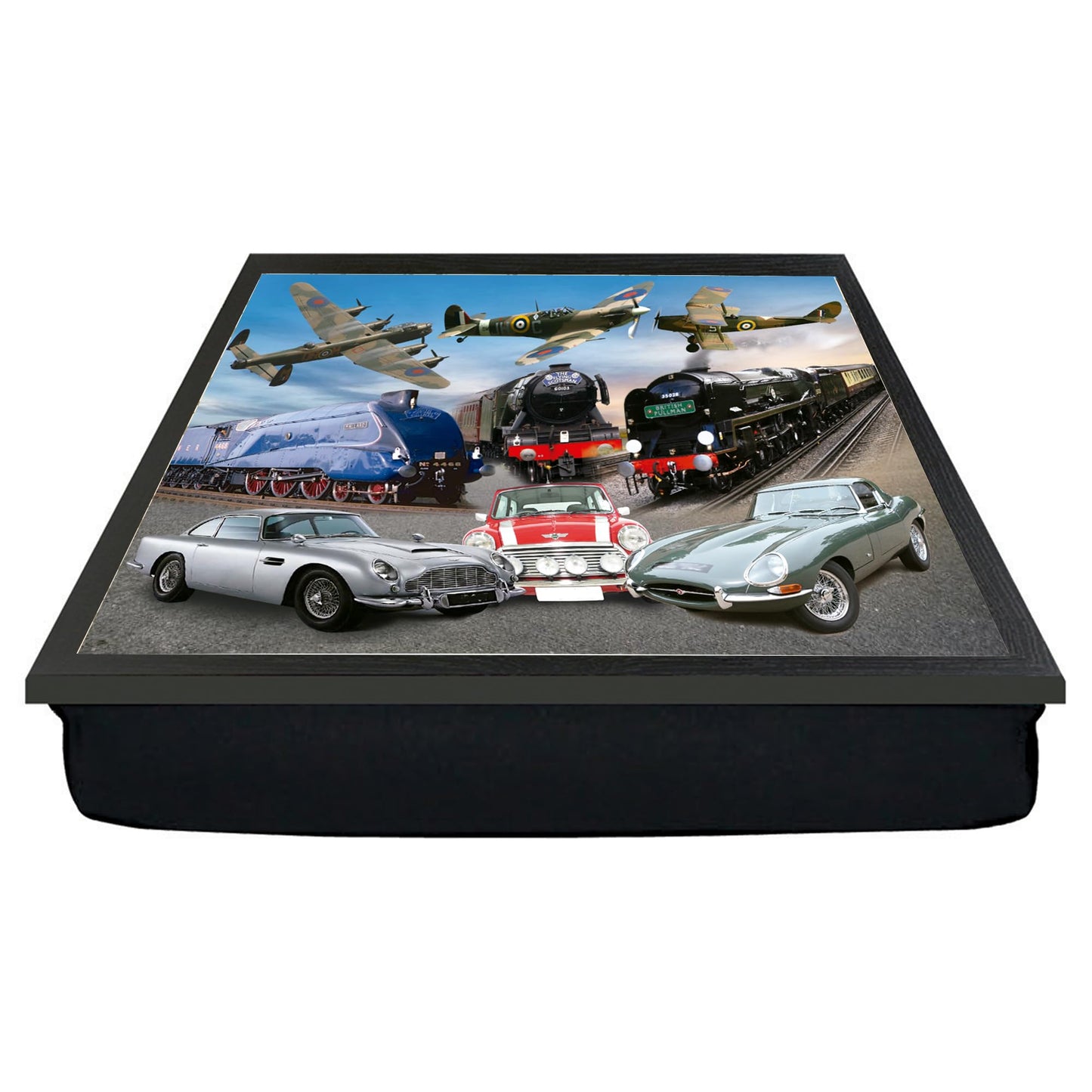 Planes Trains and Automobiles Classic Car & Transport Lap Tray And Mug Gift Set